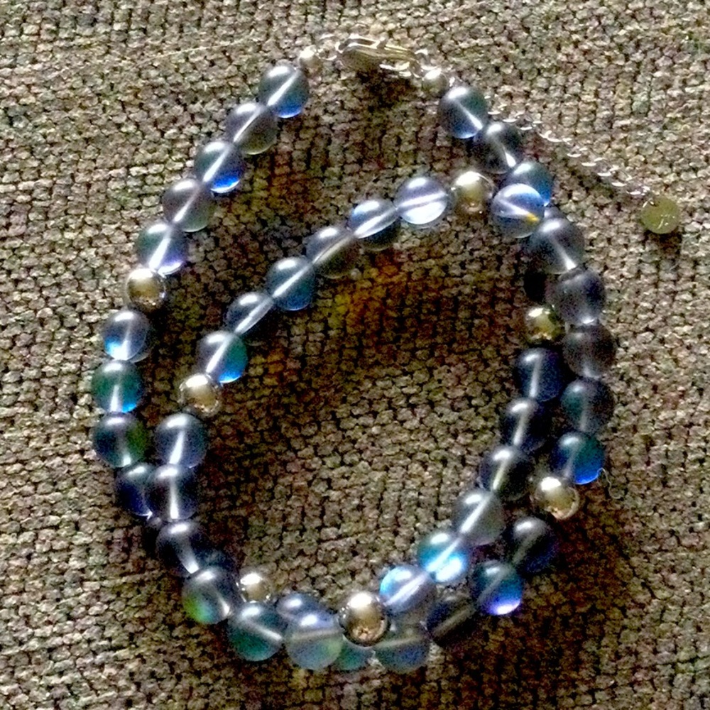 Nogu Grey Mermaid Glass Statement Necklace